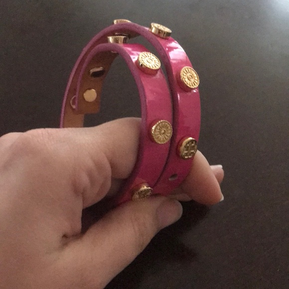 Tory Burch Jewelry - Tory Burch Double Wrap Foundation Leather Bracelet
